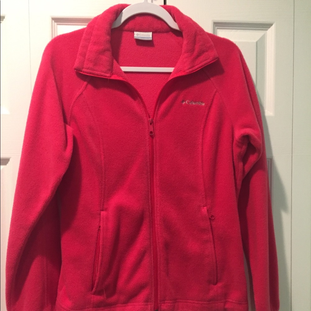 Columbia Fleece Sweatshirt Hot Pink